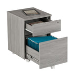 Rolling Two Drawer Vertical Filing Cabinet with Lock and Storage File Cabinet