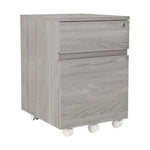 Rolling Two Drawer Vertical Filing Cabinet with Lock and Storage File Cabinet