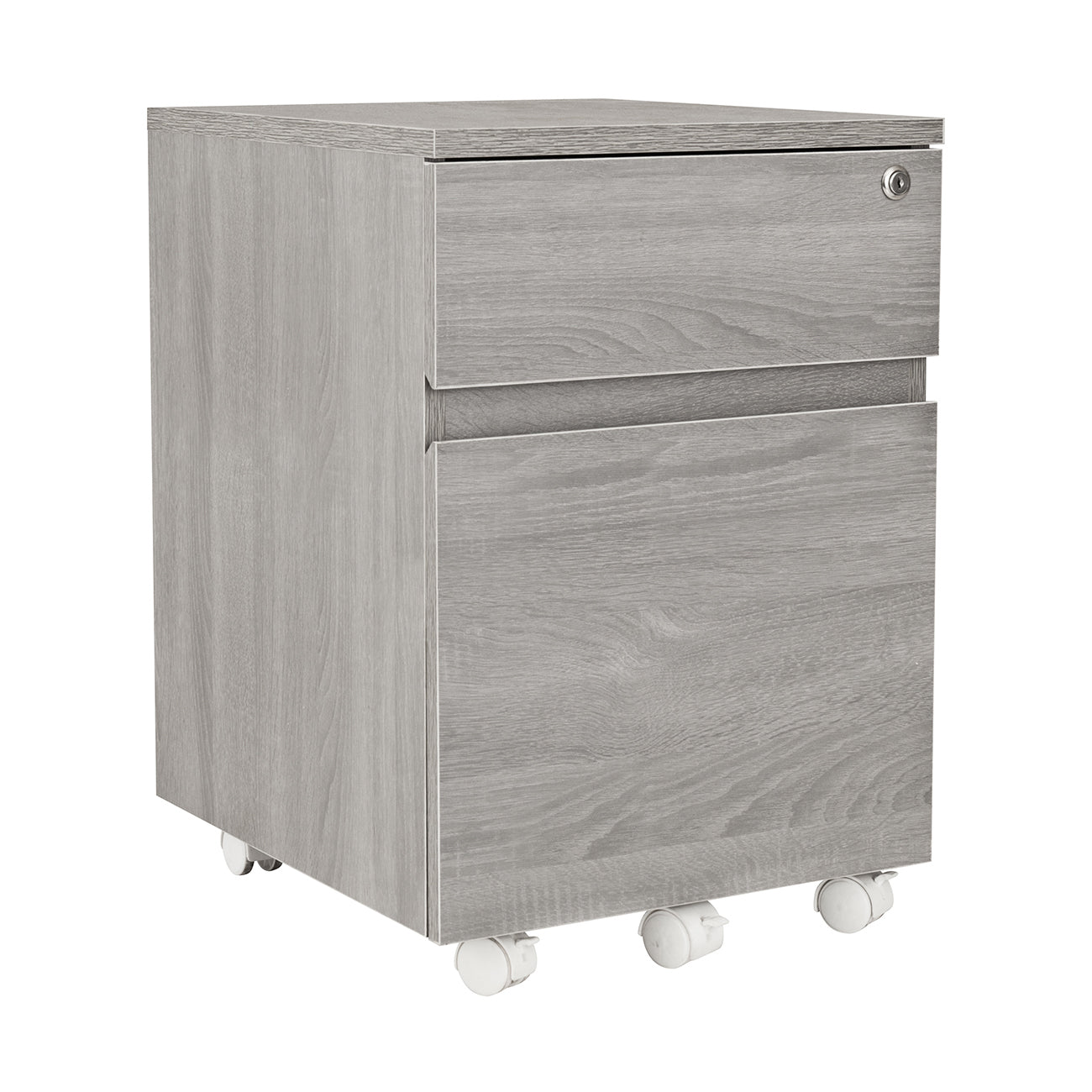 Rolling Two Drawer Vertical Filing Cabinet with Lock and Storage File Cabinet