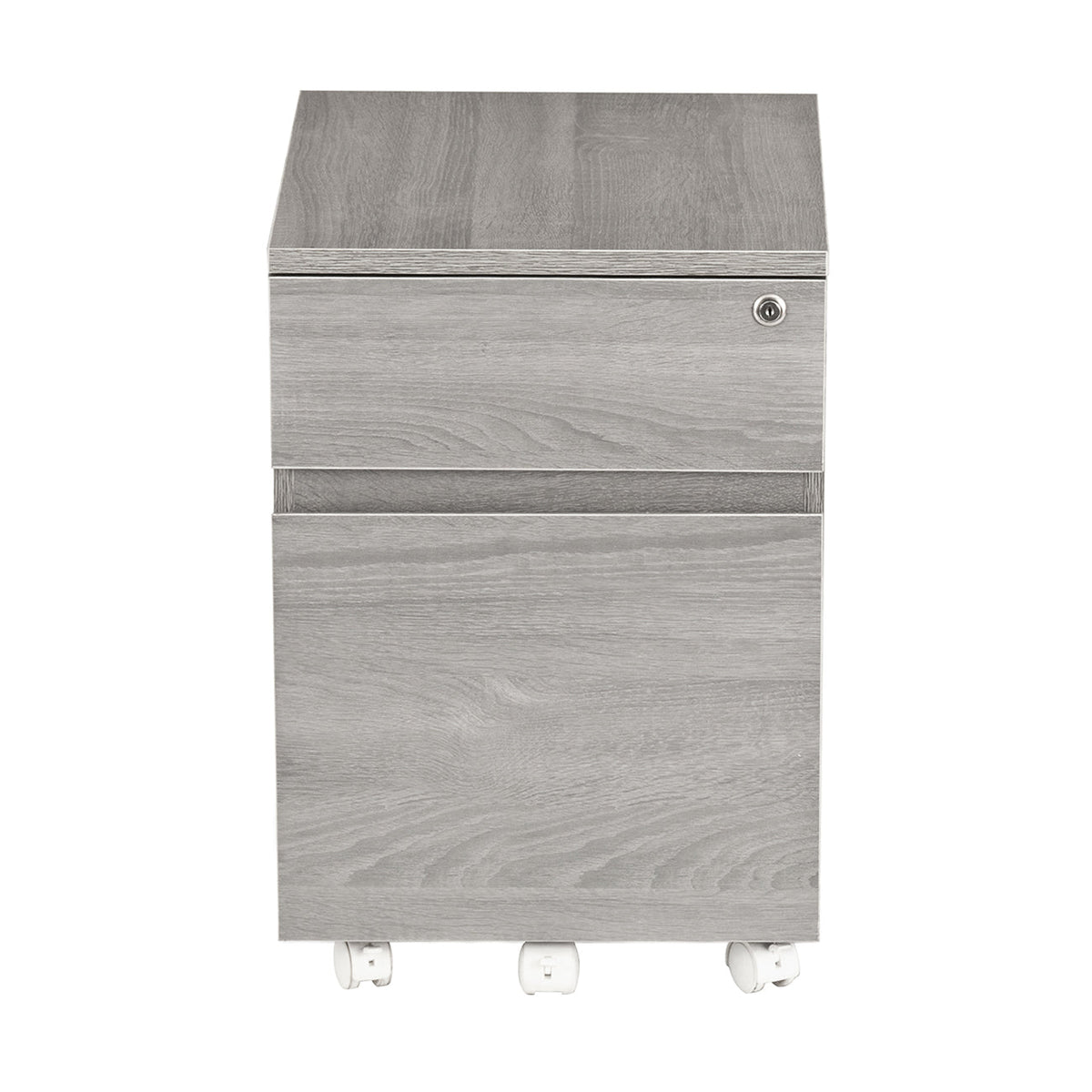 Rolling Two Drawer Vertical Filing Cabinet with Lock and Storage File Cabinet