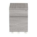 Rolling Two Drawer Vertical Filing Cabinet with Lock and Storage File Cabinet