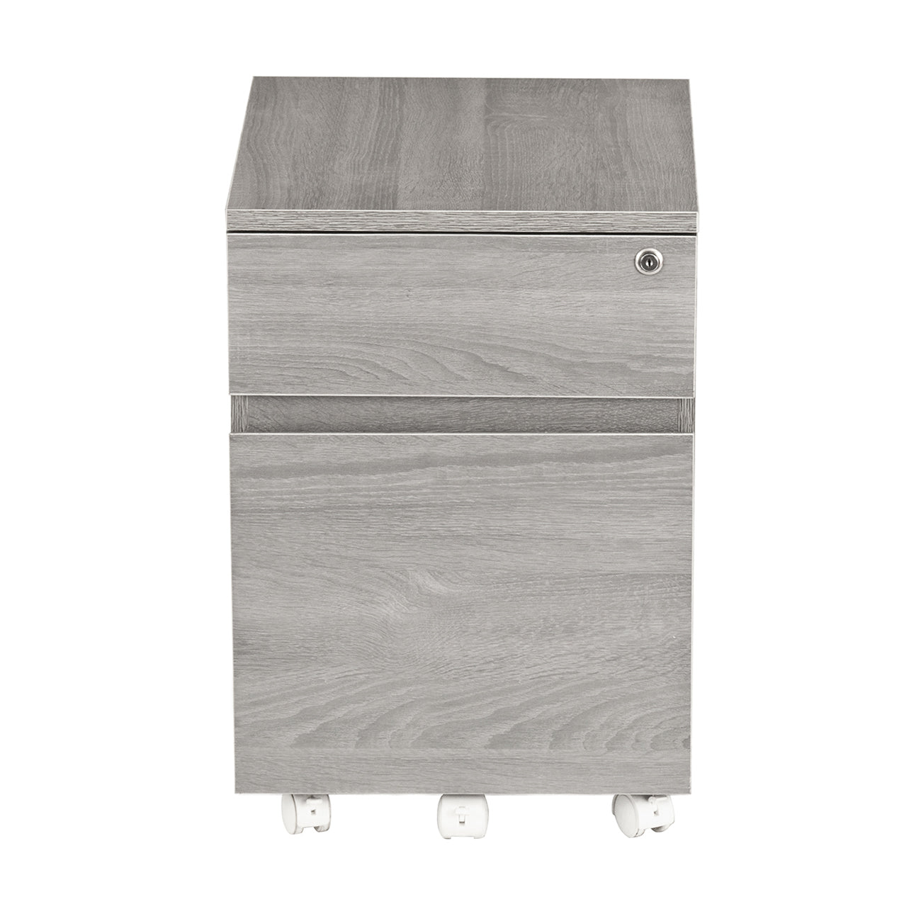Rolling Two Drawer Vertical Filing Cabinet with Lock and Storage File Cabinet