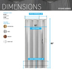 Studio Series 32’’ PVC Foldable Accordion Doors Grey Foldable Accordion Doors