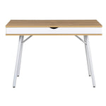 Modern Multi Storage Computer Desk with Storage Pine Workstation