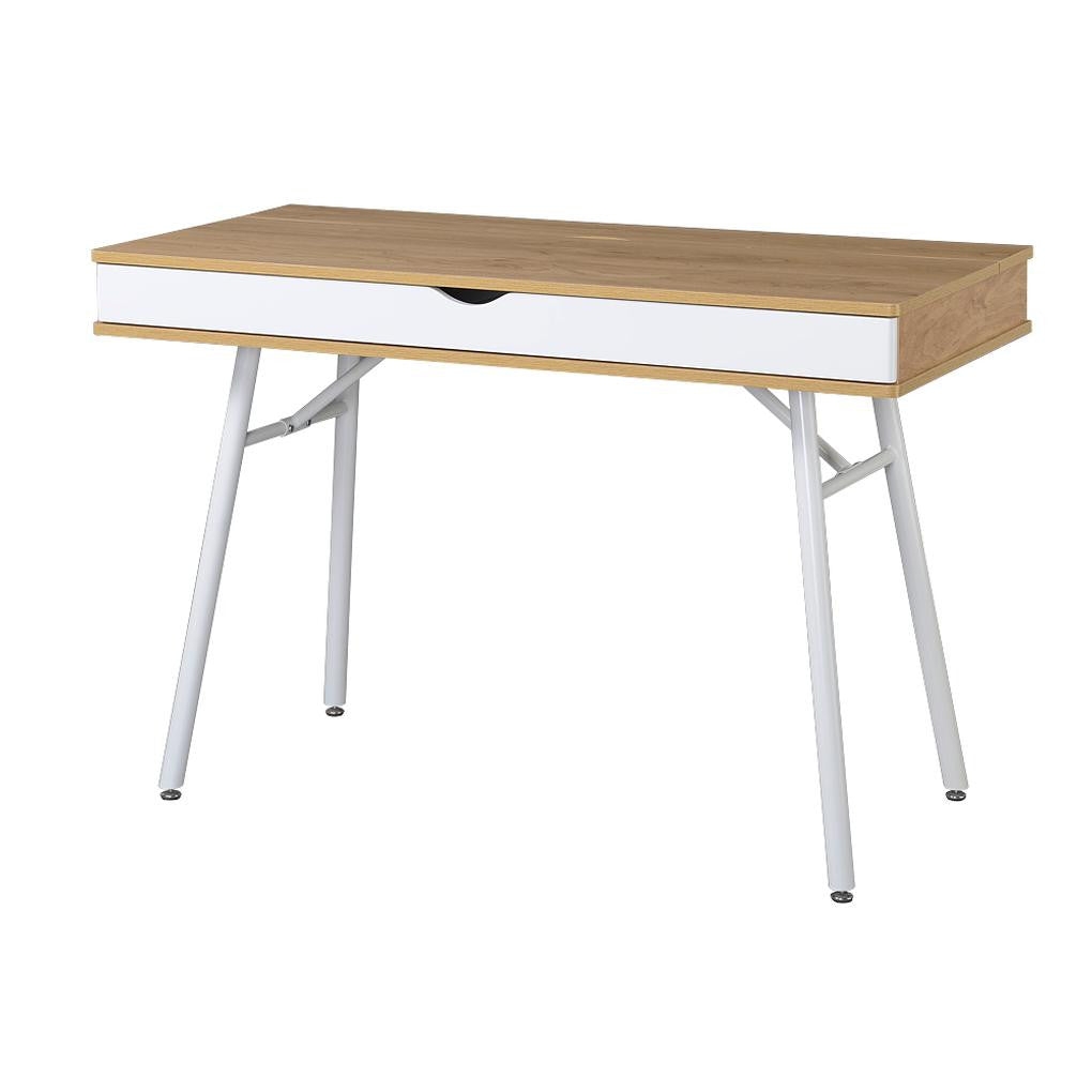Modern Multi Storage Computer Desk with Storage Pine Workstation