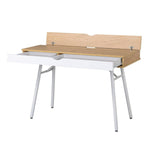 Modern Multi Storage Computer Desk with Storage Pine Workstation
