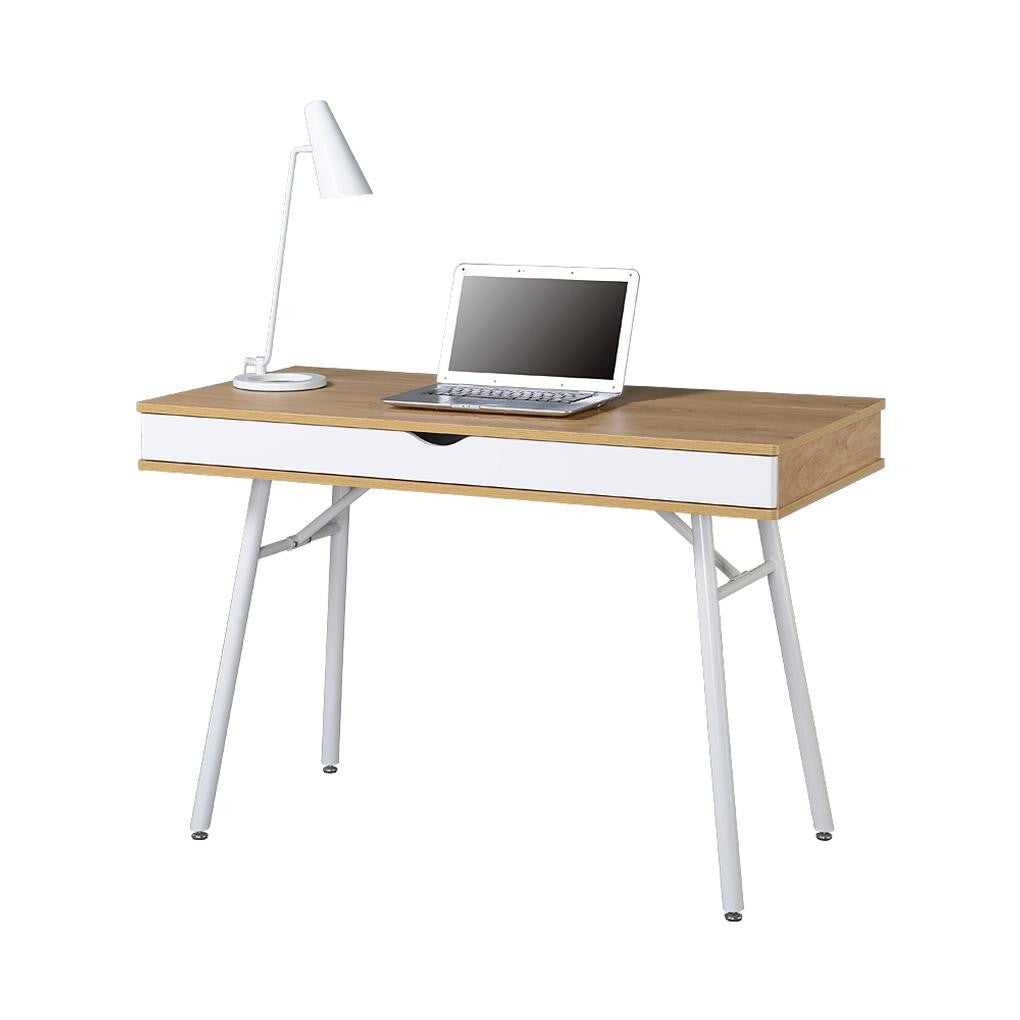 Modern Multi Storage Computer Desk with Storage Pine Workstation