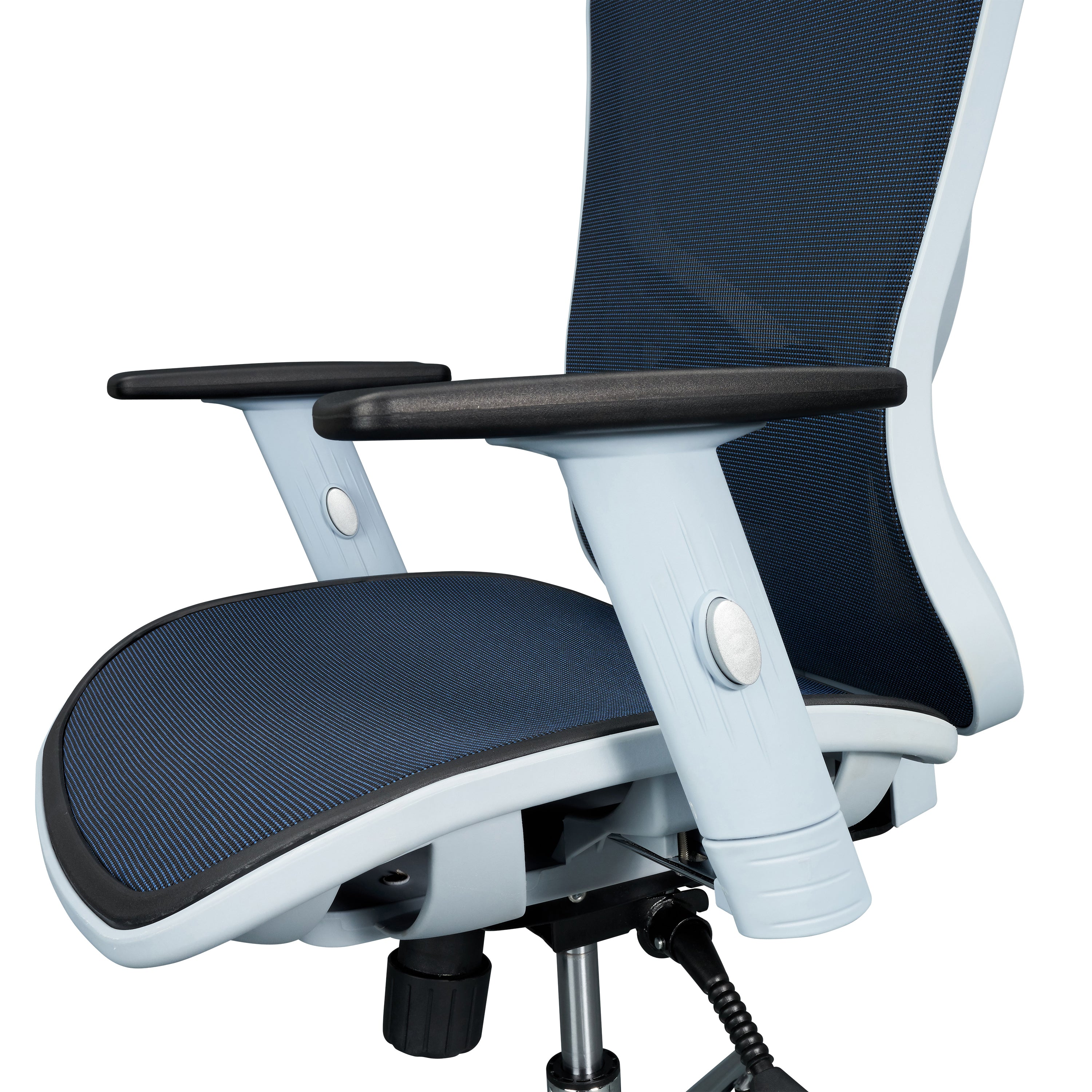 Modern High-Back Mesh Executive Office Chair With Headrest And Flip Up Arms