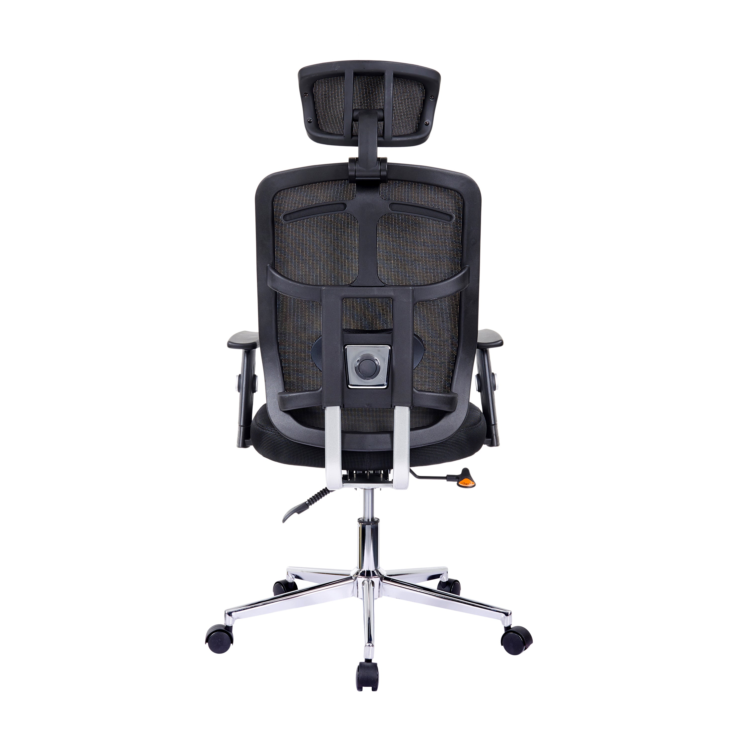 High Back Executive Mesh Office Chair with Arms, Lumbar Support and Chrome  Base