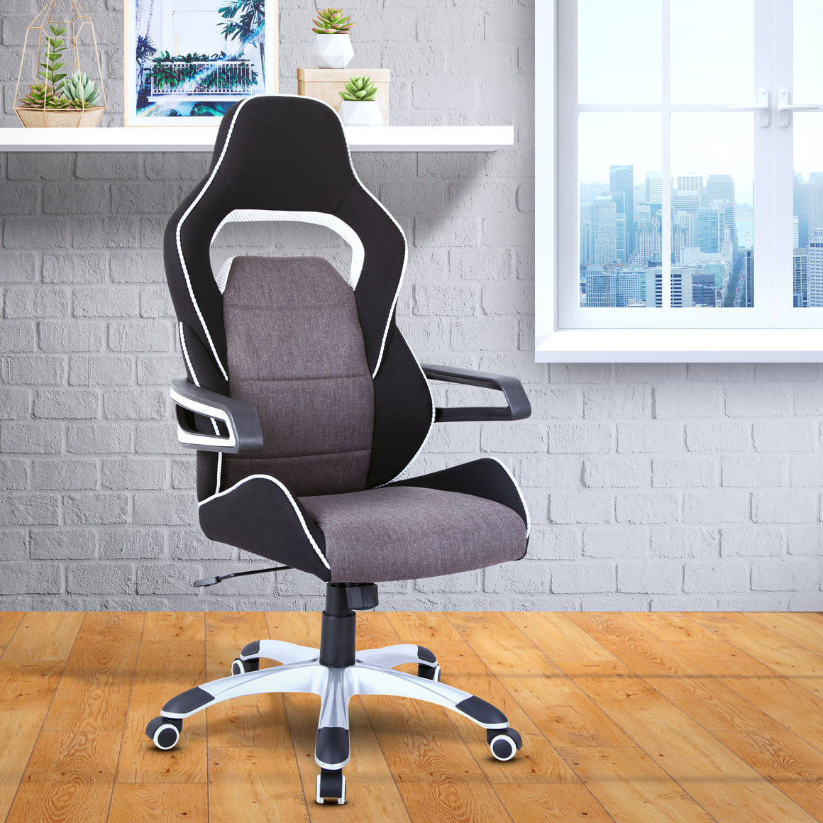 Ergonomic Upholstered Racing Style Office & Home Office Chair