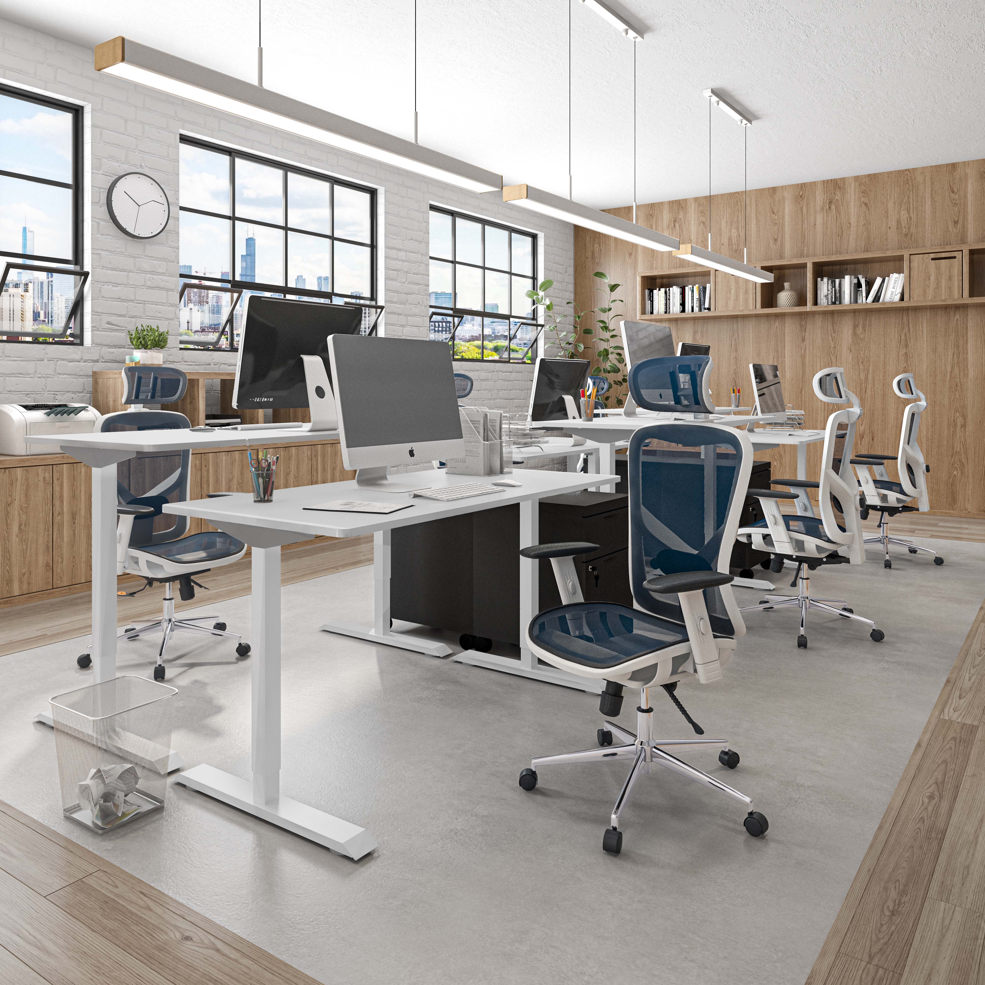 Task Chair with Headrest, Standing Desk Office Chair