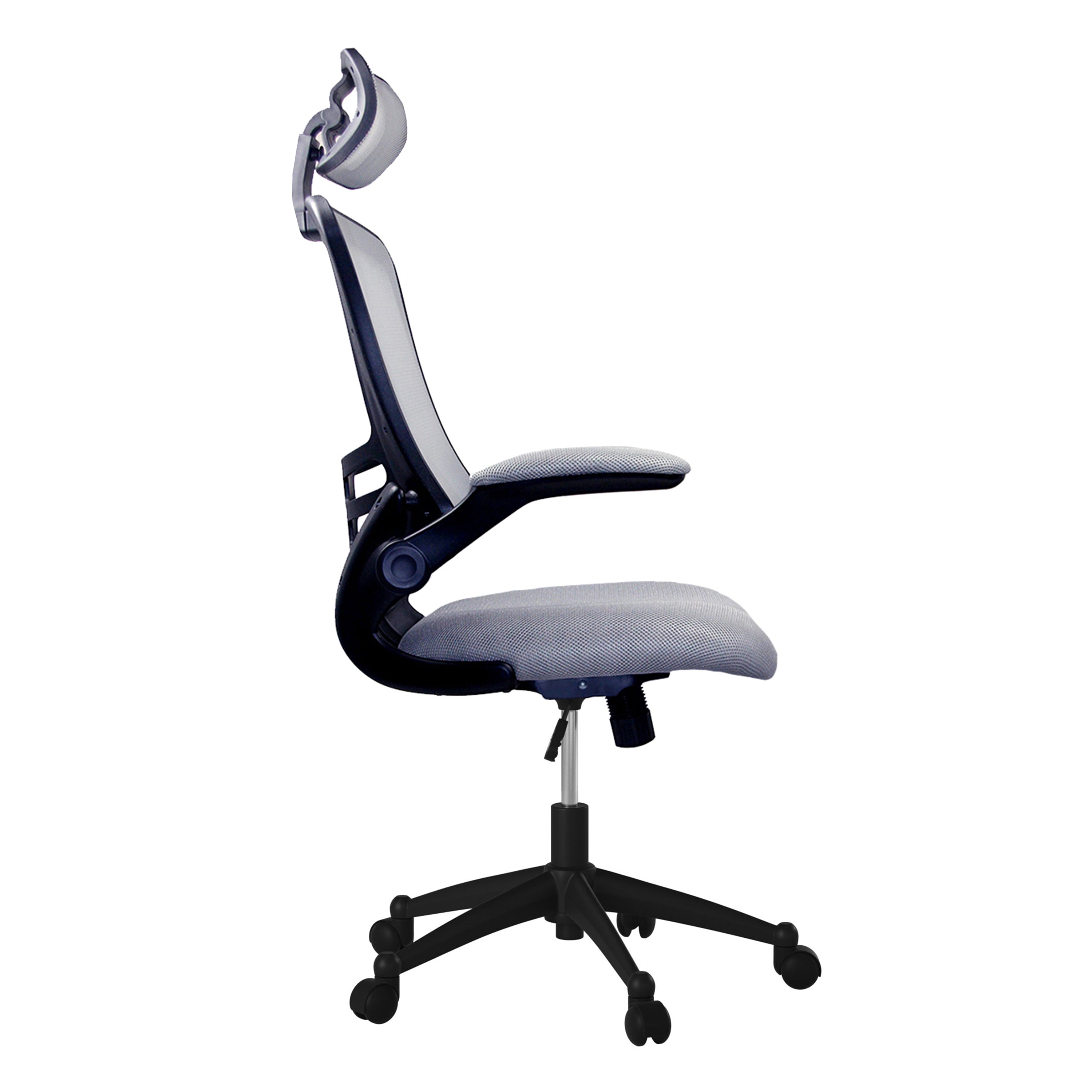 Techni Mobili High Back Executive Mesh Office Chair with Arms, Headrest and Lumbar Support - Blue