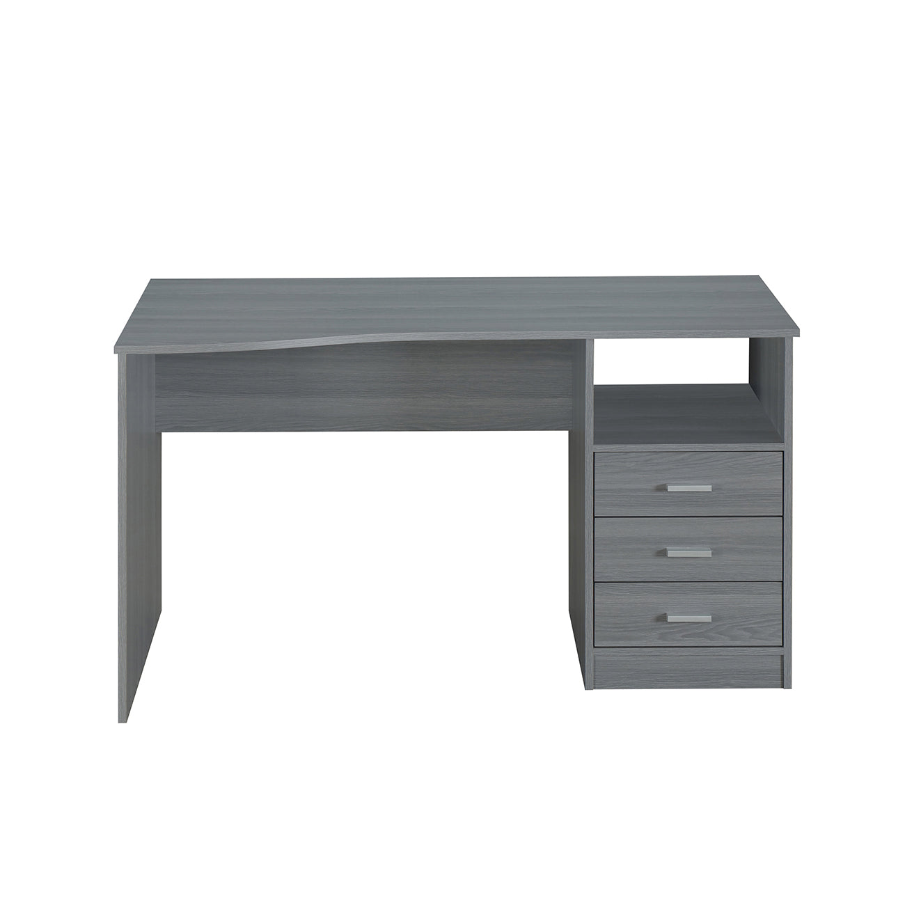 Classic Office Desk with Storage Gray - Techni Mobili
